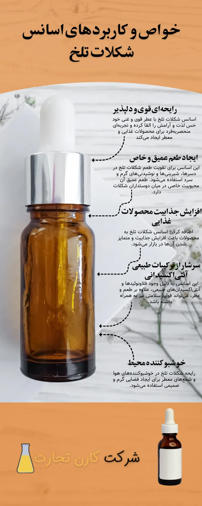 خواص و کاربردهای اسانس شکلات تلخ