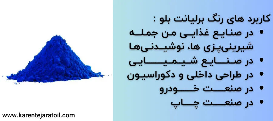 کاربرد رنگ برلیانت بلو